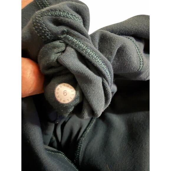 Lululemon Green Forest Mesh Cut Out Ankle Leggings Women's Gym High Rise 6 - Picture 4 of 6